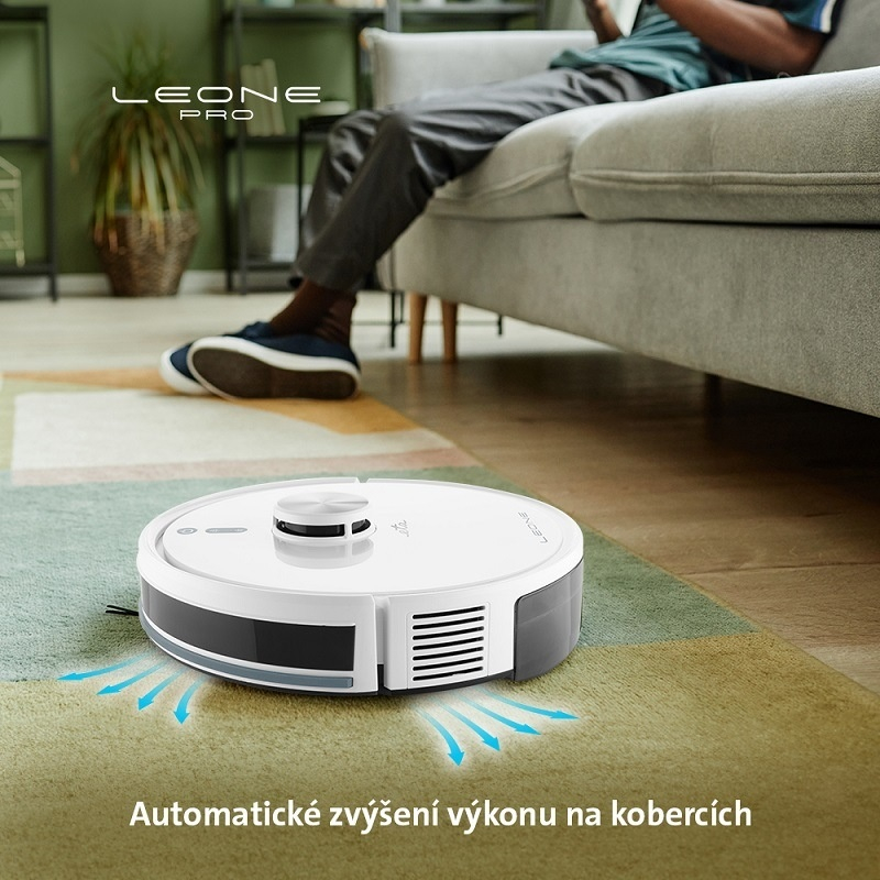 Robot aspirator si mop ETA Leone Pro 6244 90000, baterie Li-Ion 14.4 V/ 5200 mAh, Wi-Fi, navigatie laser, motor digital, alb [10]