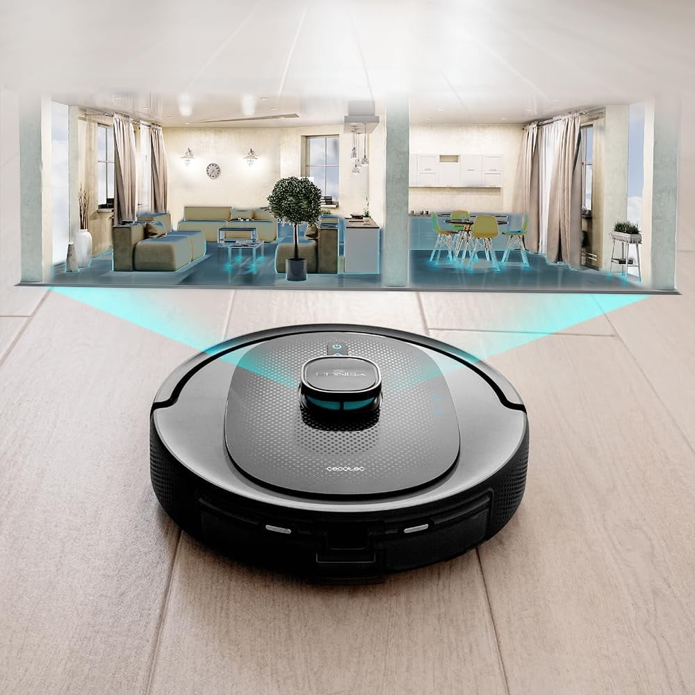 Robot de aspirare Cecotec Conga 8290 Immortal Ultra Power Home X-Treme, 7000 Pa, iTech Laser Eye, baza autocuratare, autonomie 280 minute, aspirator si mop [7]