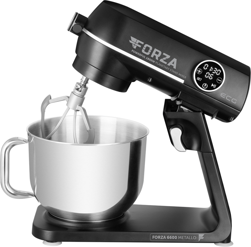 Robot de bucatarie ECG FORZA 6600 Metallo Nero, 1800 W, 6,5 litri, afisaj LED, sistem de amestecare planetar [3]