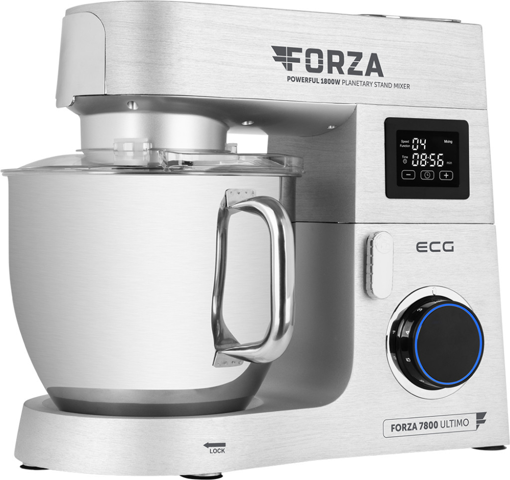 Robot de bucatarie ECG FORZA 7800 Ultimo Argento, 1800 W, 8 litri, LCD, sistem de amestecare planetar [5]