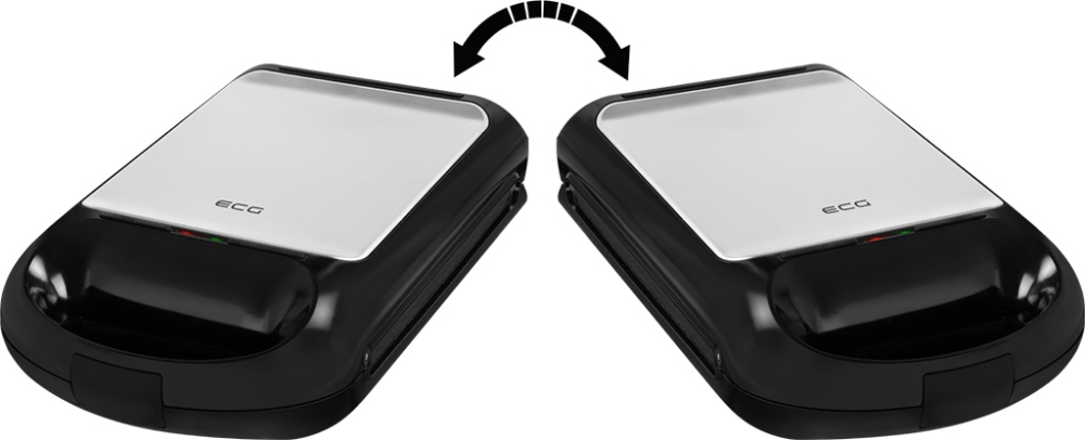Sandwich maker grill ECG S 4310, 1200 W, 3 tipuri de placi interschimbabile 23 x 23 cm, unghi deschidere 105° [8]