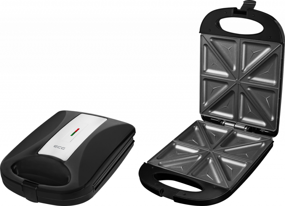 Sandwich maker XXL ECG S 4232 Family Black, 1200 W, 8 sandvisuri triunghiulare simultan [5]