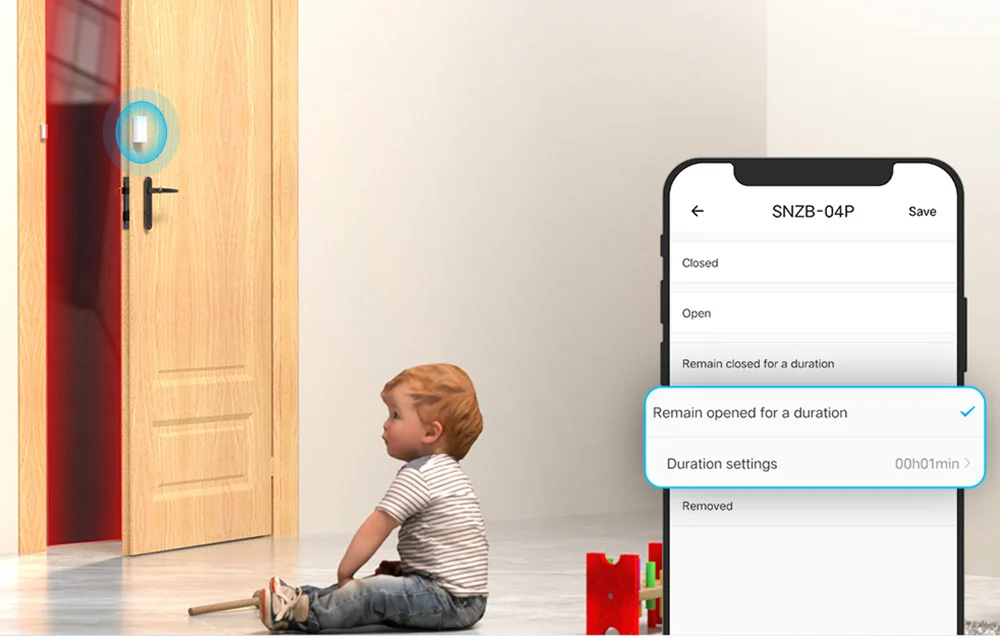Senzor smart usa-geam Sonoff SNZB-04P, ZigBee, Alb [4]