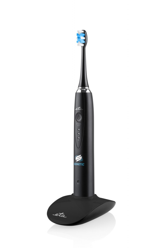 Set 2 x Periuta de dinti electrica sonica ETA Sonetic 3707 90010, dezinfectare UV, IPX7, MicroBUBBLES, alb si negru [3]
