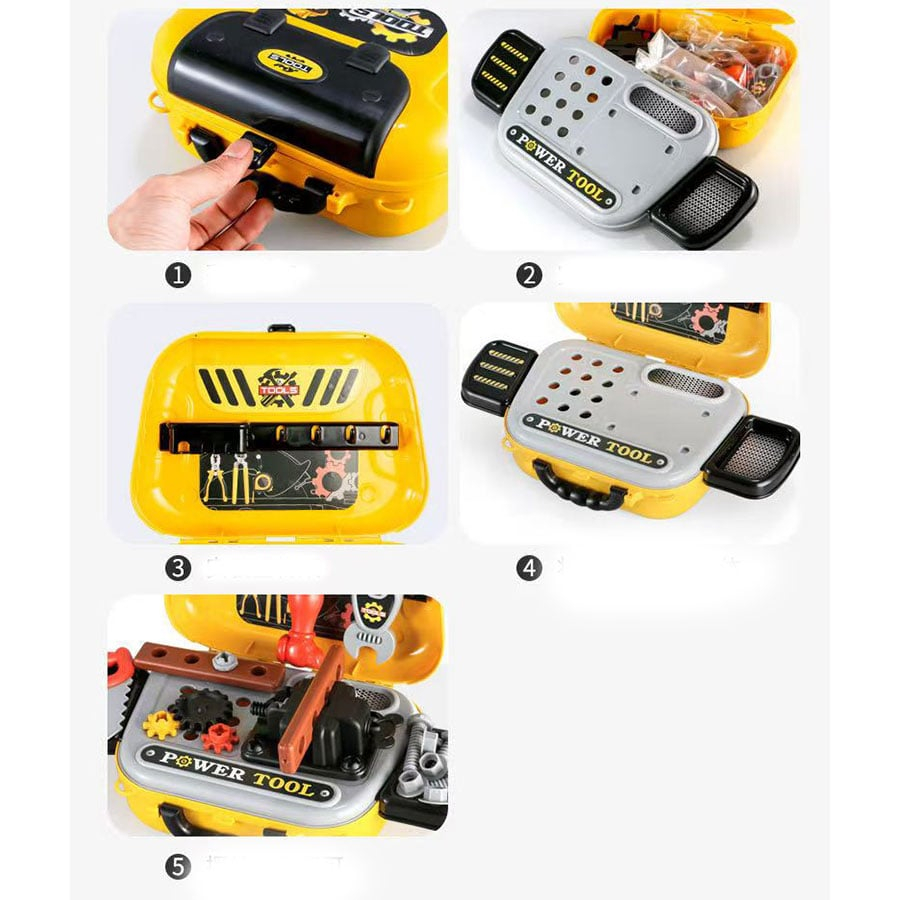 Trusa scule jucarie Rovo 916, cu unelte si accesorii, 24 piese [3]