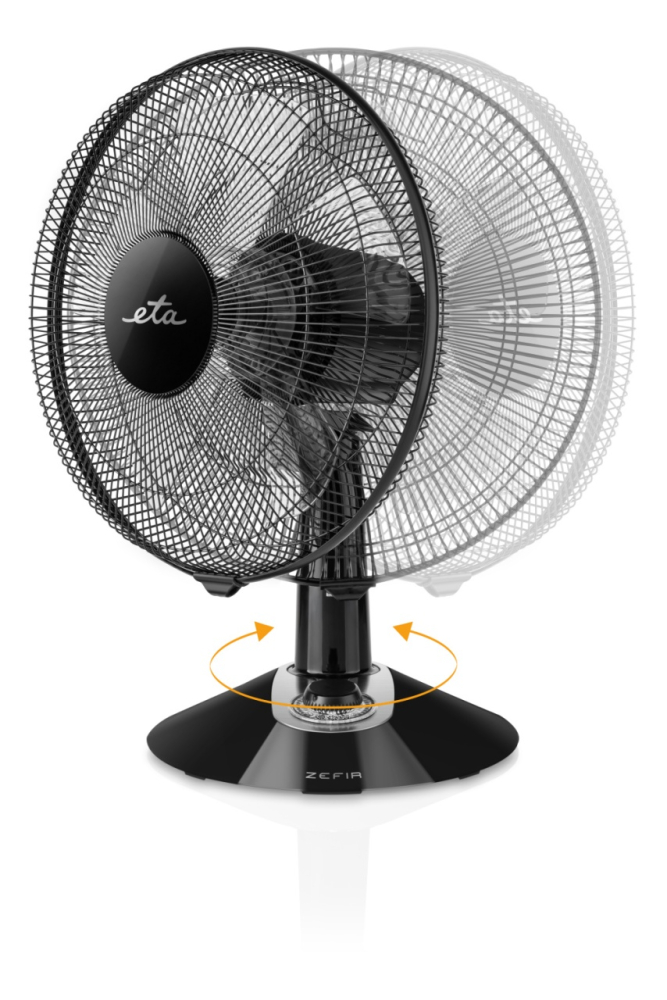Ventilator de masa ETA Zefir 1607 90010, 45W, 30 cm, 5 palete, 4 moduri de suflare a aerului, oscilatie, negru [4]