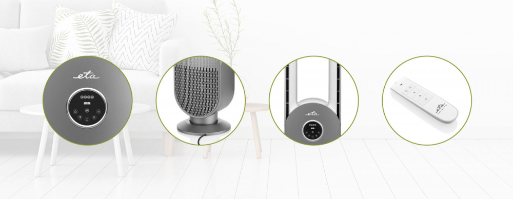 Ventilator modern fara elice ETA Trinity 3607, 45 W, 3 viteze, timer, telecomanda [7]