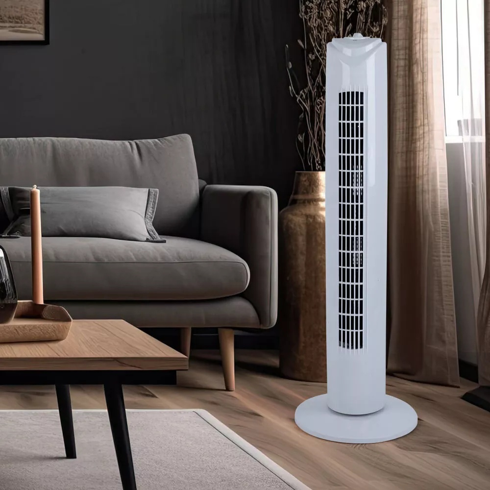 Ventilator turn LENTZ 80043, 45W, 81cm, 3 viteze, oscilatie, alb [3]