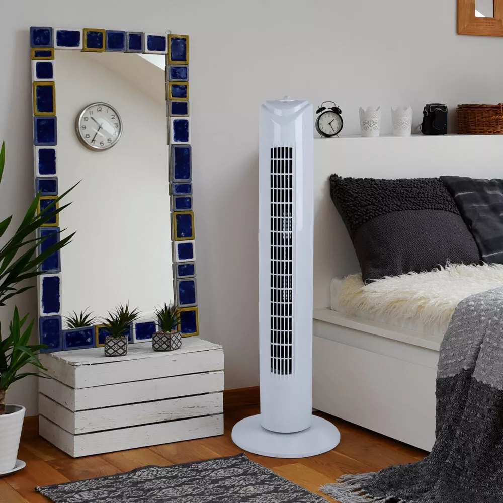 Ventilator turn LENTZ 80043, 45W, 81cm, 3 viteze, oscilatie, alb [5]