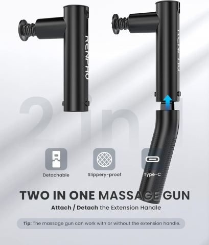 Aparat de masaj Gun Renpho Extend C004, 4capete, 4 viteze, brat de extensie [1]