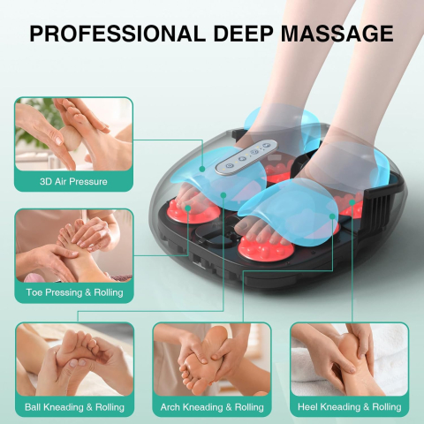 Aparat de masaj picioare Medcursor A02-FM04, Masaj Shiatsu, caldura, compresie aer cu 2 niveluri, 3 moduri [2]