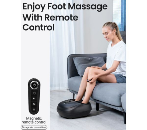 Aparat de masaj picioare Renpho RP-FM058R, Masaj Shiatsu, caldura, compresie aer cu 4 niveluri, temporizator, telecomanda [5]