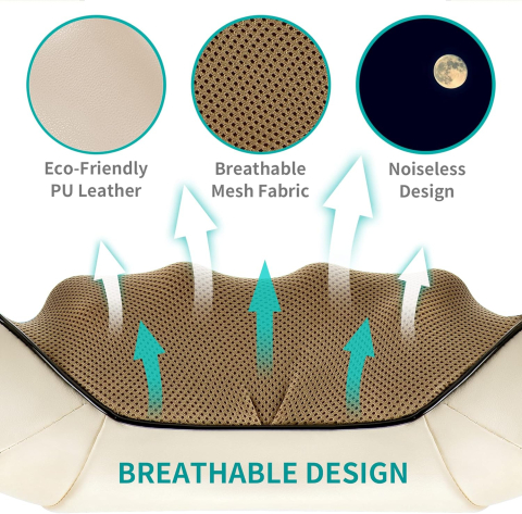 Aparat de masaj umeri, Nekteck A01-NK03, pentru spate, umeri, gat, masaj Shiatsu, incalzire [4]