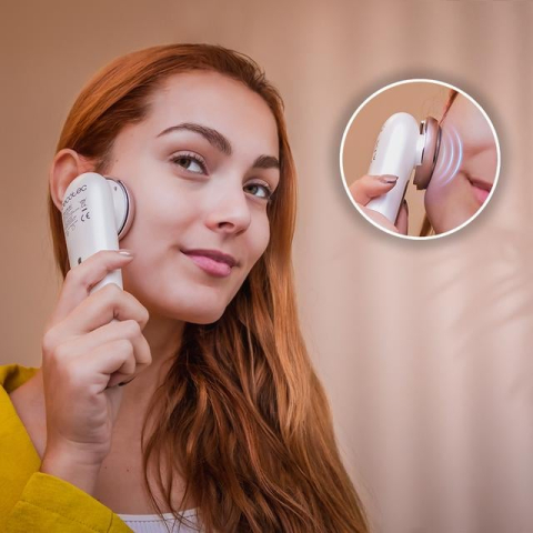 Aparat Pentru Tratament Facial si Intinerirea Pielii Cecotec Bamba FaceCare LightSonic , Masaj facial, EMS, Lumina albastra si rosie [2]