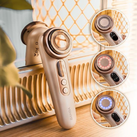 Aparat Pentru Tratament Facial si Intinerirea Pielii Cecotec Bamba FaceCare LightSonic , Masaj facial, EMS, Lumina albastra si rosie [3]