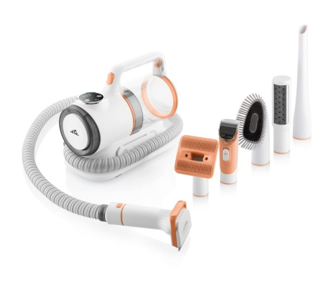 Aspiratoare - Aspirator 6 in 1 ETA Pet Master 4216 90000 pentru toaletarea animalelor de companie, silentios, alb/portocaliu