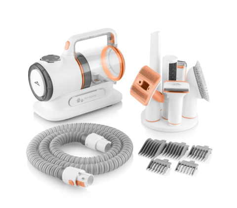 Aspirator 6 in 1 ETA Pet Master 4216 90000 pentru toaletarea animalelor de companie, silentios, alb/portocaliu [2]
