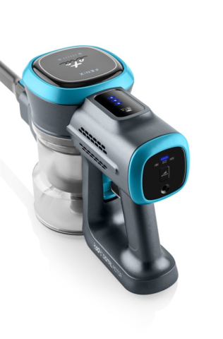 Aspirator vertical 2 in 1 ETA Fenix 1233 90000, baterie Li-Ion 25.2 V / 2200 mAh, recipient 0.6 l, gri cu albastru [7]