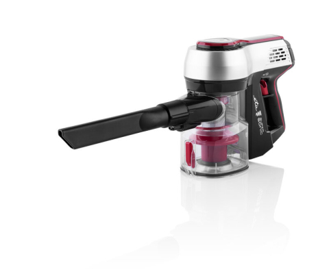 Aspirator vertical 2 in 1 fara fir ETA Elastic 2231, Li-ion 21.6 V, 0.45 l, tub flexibil, negru cu rosu [9]