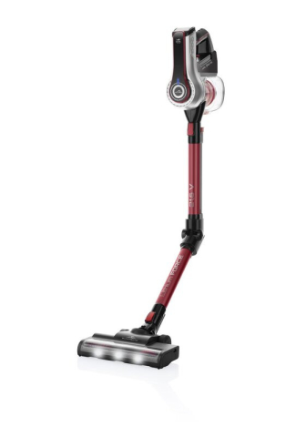 Aspirator vertical 2 in 1 fara fir ETA Elastic 2231, Li-ion 21.6 V, 0.45 l, tub flexibil, negru cu rosu [10]