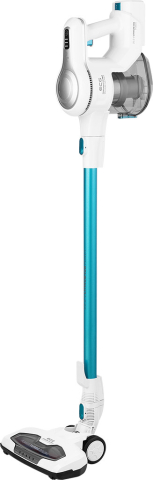 Aspiratoare - Aspirator vertical portabil 2in1 ECG VT 3620 Jean, 130 W, baterie Li-Ion 22.2 V, recipient 1.2 L, alb cu albastru