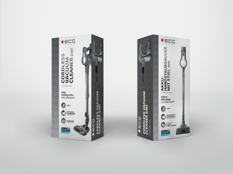 Aspirator vertical portabil 2in1 ECG VT 3630 Alan, 130 W, baterie Li-Ion 22.2 V, recipient 1.2 L, gri [4]