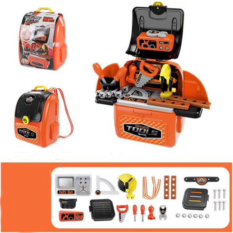 Banc de lucru jucarie Rovo 962, cu unelte si accesorii, 28 piese [1]