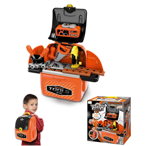 Jucarii copii - Banc de lucru jucarie Rovo 962, cu unelte si accesorii, 28 piese