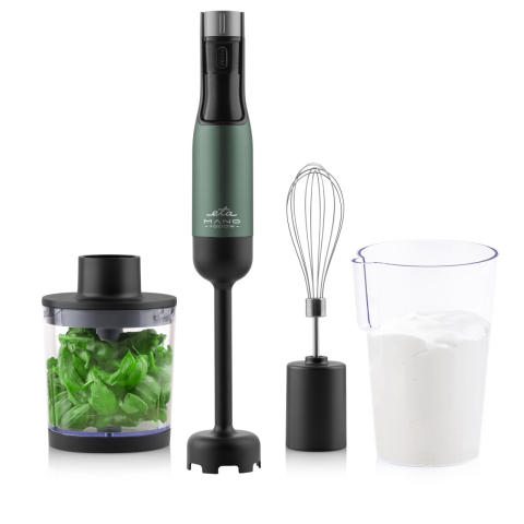 Blendere - Blender de mana ETA Mano 3219 90030, 1000 W, 9 viteze, afisaj LCD, negru-verde