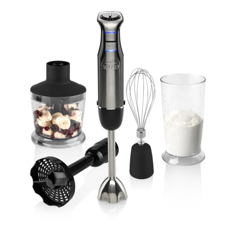 Blendere - Blender de mana ETA Tasso 5056 90000, 600 W, 6 viteze, atasament special pentru piure, negru