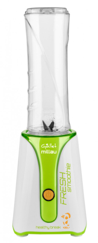 Blendere - Blender Smoothie maker GALLET MILLAU MS590, 350 W, bol 600 ml BPA free, alb cu verde
