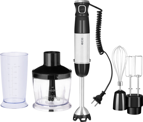 Blender vertical ECG RM 800, 800 W, lame din otel inoxidabil, recipient tocator 500 ml [2]