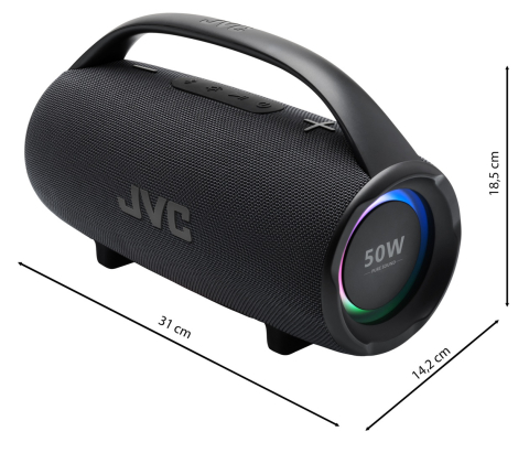 Sisteme audio - Boxa portabila bluetooth JVC XS-E524B, 50W, USB, IPX6, TWS, negru