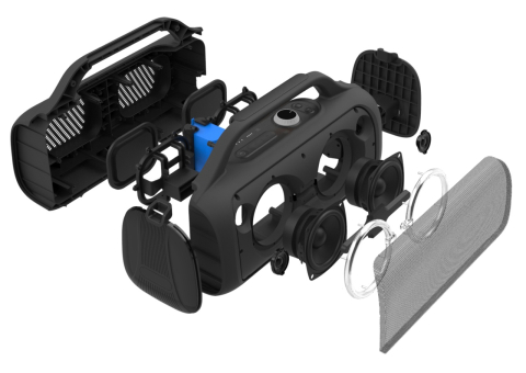 Boxa portabila JVC XS-E843B, 80W, Bluetooth 5.3, baterie Litiu-ion 3,7V/7200mAh, TWS, IPX5, efecte luminoase, negru [6]