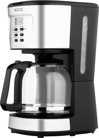 Bucatarie - Cafetiera ECG KP 2125 Supreme, 900 W, 1.5 L, 12 cesti, LCD, bol din sticla