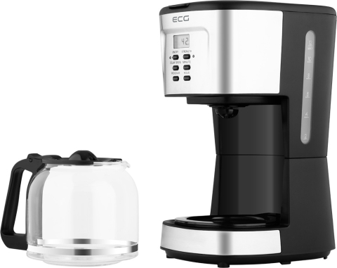 Cafetiera ECG KP 2125 Supreme, 900 W, 1.5 L, 12 cesti, LCD, bol din sticla [2]