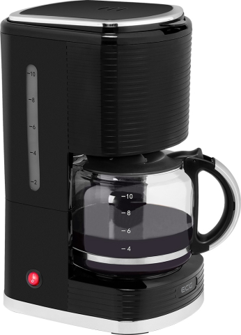 Cafetiera ECG KP 2150 Stripe, 980 W, 1.5 litri, preparare pana la 10 cesti de cafea odata, sistem drip-stop, negru [2]