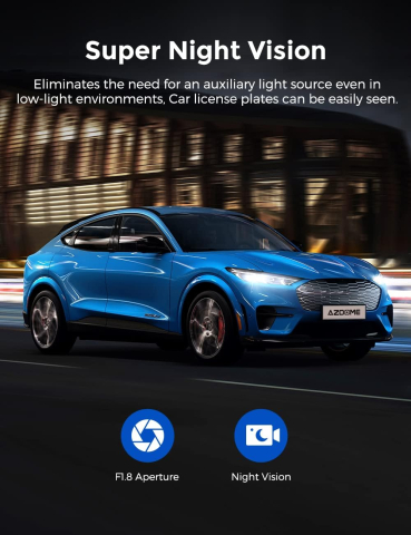 Camera auto DVR AZDOME M550Pro, Dubla, 4K, WiFi, GPS ,5GHz, WDR, G-Sensor, Mod parcare, Card 64Gb inclus [3]