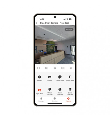 Cameră IP de supraveghere Engo Smart 360° interior - WiFi - 4MP - IR - 1440p - alb [3]