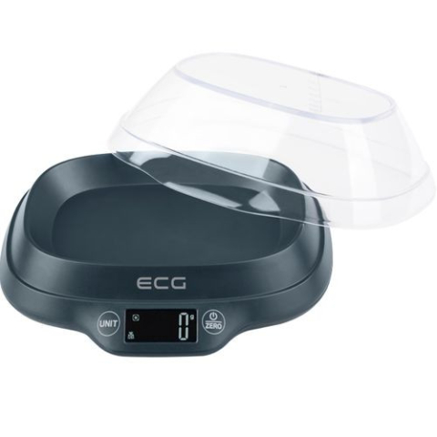 Cantar de bucatarie ECG KV 1120 SM, 5 Kg, functie TARA, precizie 1 g, bol gradat 1.2 L, Gri [1]