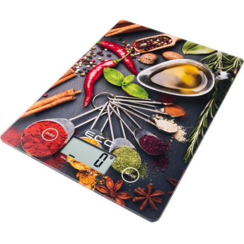 Cantare - Cantar de bucatarie ECG KV 117 Chilli, 5 kg, precizie 1g, TARA, afisaj LCD, sticla securizata 3mm