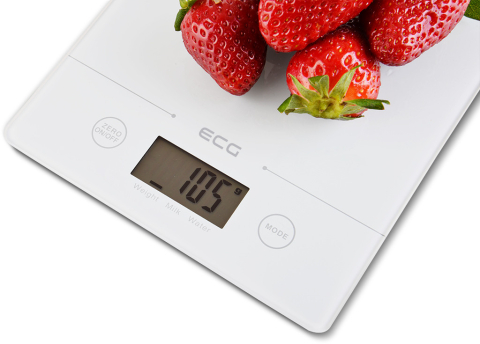 Cantar de bucatarie ECG KV 117 SLIM, alb, 5 kg, precizie 1g, TARA, afisaj LCD, sticla securizata 3mm [2]