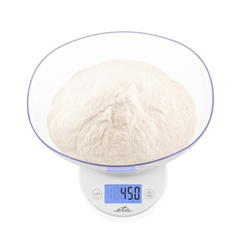 Cantar de bucatarie ETA Mari 5770 90000, 5 kg, precizie 1 gram, TARA, alb [1]