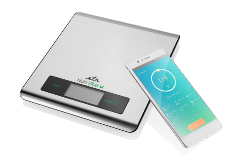 Cantar de bucatarie ETA Nutri Vital Smart 0790 90000, 5 Kg, precizie 1 g, tehnologie wireless , otel inoxidabil [3]