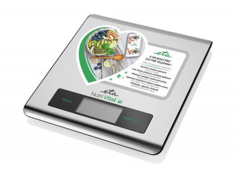 Cantar de bucatarie ETA Nutri Vital Smart 0790 90000, 5 Kg, precizie 1 g, tehnologie wireless , otel inoxidabil [2]