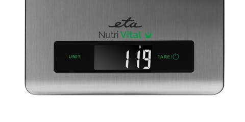 Cantar de bucatarie ETA Nutri Vital Smart 0790 90000, 5 Kg, precizie 1 g, tehnologie wireless , otel inoxidabil [1]
