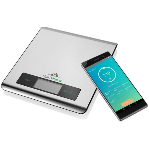 Cantar de bucatarie ETA Nutri Vital Smart 0790 90000, 5 Kg, precizie 1 g, tehnologie wireless , otel inoxidabil [5]