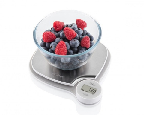 Cantare - Cantar digital de bucatarie ETA ECOlogic 4770 90000, nu necesita baterii, 5 Kg, TARA, otel inoxidabil