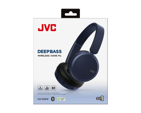 Casti audio On-Ear JVC HA-S36W-A-U, Bluetooth, Autonomie 35h, microfon, Albastru [1]