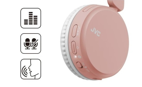 Casti audio - Casti audio On-Ear JVC HA-S36W-P-U, Bluetooth, Autonomie 35h, microfon, Roz